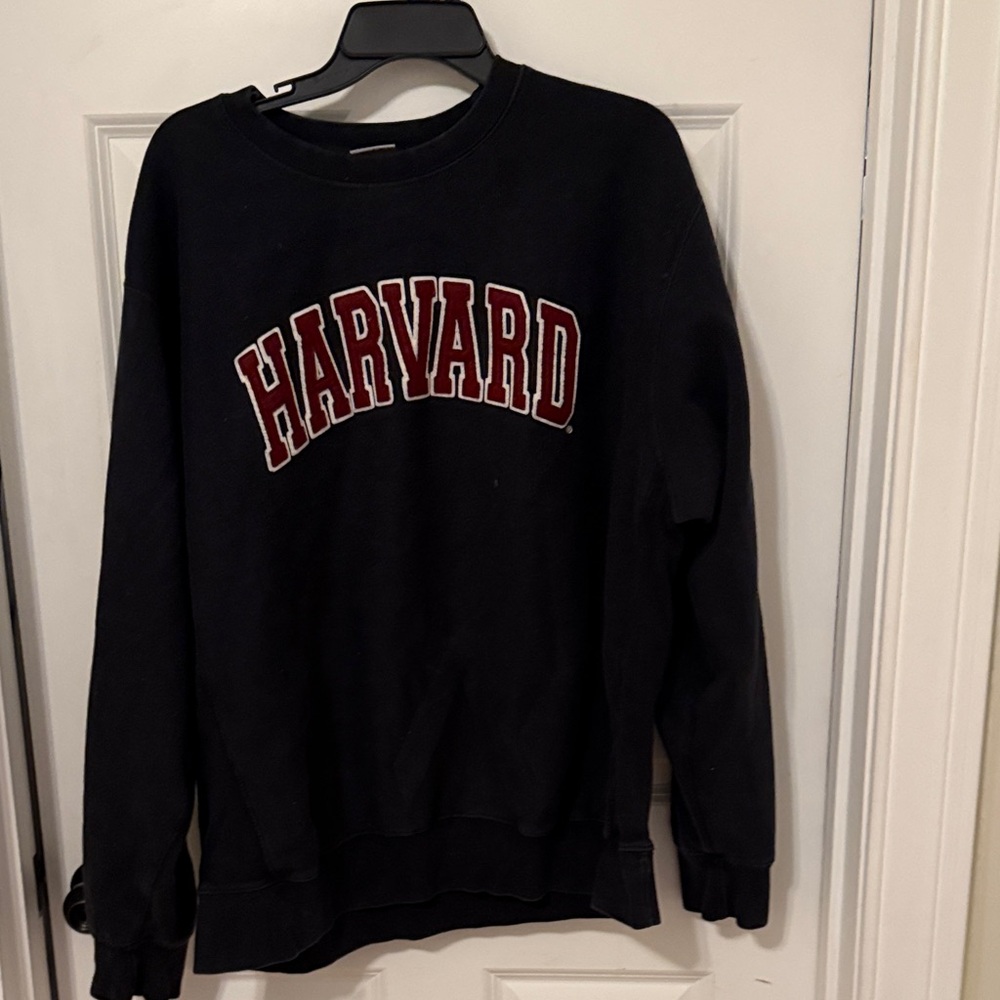 Harvard Black Crew Neck Sweater